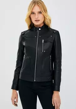 Кожаная куртка Slim Derimod, черный