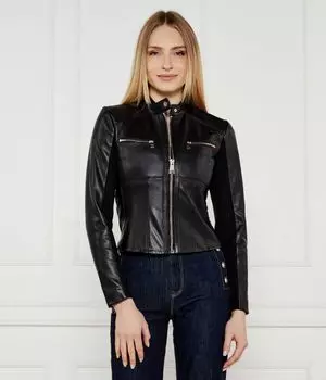 Кожаная куртка Slim fit Liu Jo, черный
