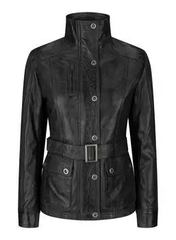 Кожаная куртка Slim Fit TruClothing, черный