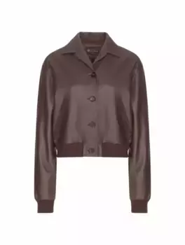 Кожаная куртка Sonia Loro Piana, оранжевый