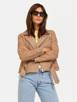 Кожаная куртка стандартного кроя Jjxx, коричневый