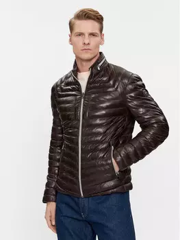 Кожаная куртка стандартного кроя Milestone, коричневый