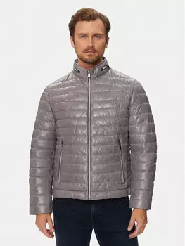 Кожаная куртка стандартного кроя Milestone, серый