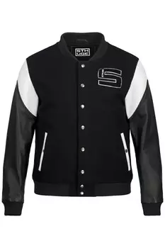 Кожаная куртка STHUGE, черный