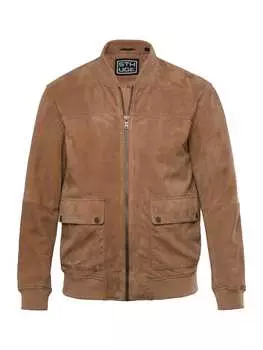 Кожаная куртка STHUGE, цвет zimtbraun