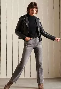 Кожаная куртка Superdry КЛАССИК, черный