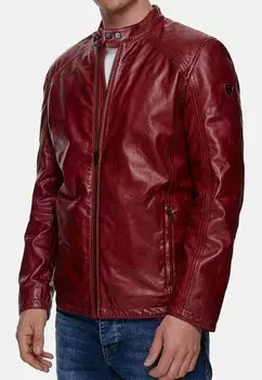 Кожаная куртка Tazzio, бордовый