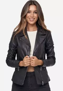 Кожаная куртка Tazzio, черный