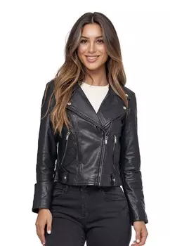 Кожаная куртка Tazzio, черный