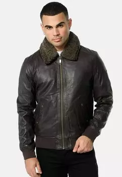 Кожаная куртка Tazzio, цвет braun