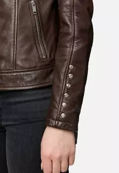 Кожаная куртка Tazzio, коричневый