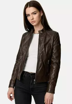Кожаная куртка Tazzio, коричневый