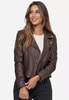 Кожаная куртка Tazzio, коричневый