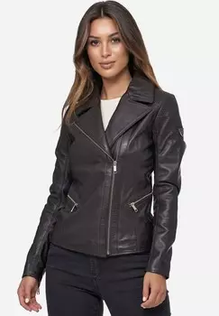 Кожаная куртка Tazzio, коричневый