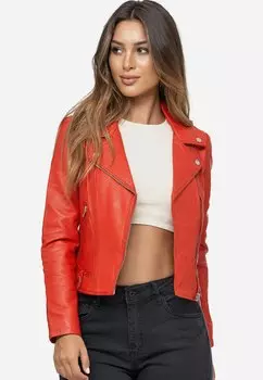 Кожаная куртка Tazzio, красная