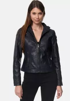 Кожаная куртка Tazzio, темно-синий