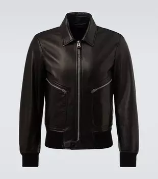 Кожаная куртка Tom Ford, черный