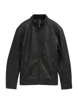 Кожаная куртка TOM TAILOR Between-Season Jacket, черный