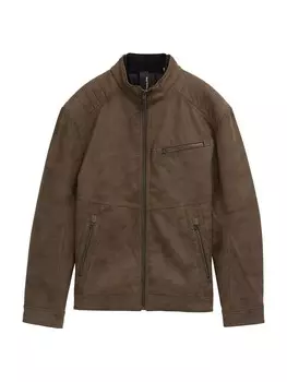 Кожаная куртка TOM TAILOR Between-Season Jacket, коричневый