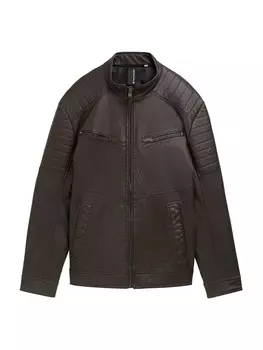 Кожаная куртка TOM TAILOR Between-Season Jacket, коричневый