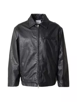 Кожаная куртка TOPMAN Between-Season Jacket, черный