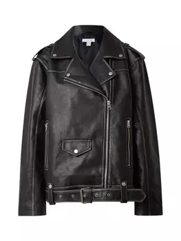Кожаная куртка TOPSHOP Between-Season Jacket, черный
