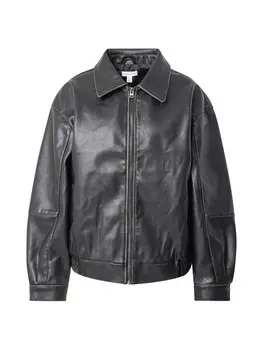 Кожаная куртка TOPSHOP Between-Season Jacket, черный
