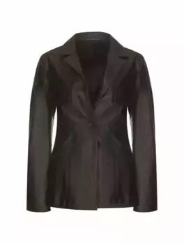 Кожаная куртка TOTEME, черный