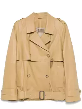 Кожаная куртка TOTEME, нейтральный