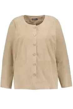 Кожаная куртка Ulla Popken, песочный