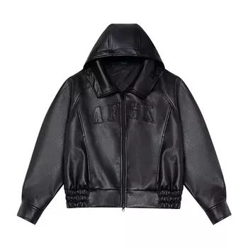 Кожаная куртка унисекс Afgk, Черный