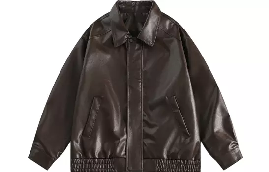 Кожаная куртка унисекс DARKCIRCLE, Coffee