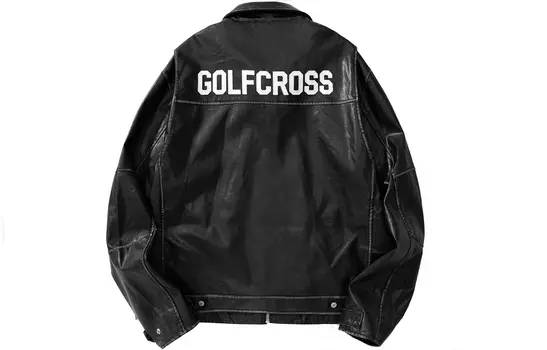 Кожаная куртка унисекс GOLFCROSS, черный