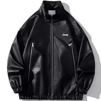 Кожаная куртка унисекс Jeep, белый