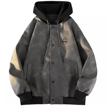 Кожаная куртка унисекс Jeep, черный