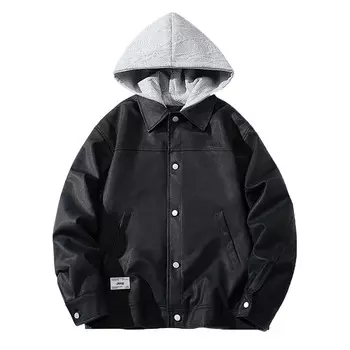 Кожаная куртка унисекс Jeep, черный