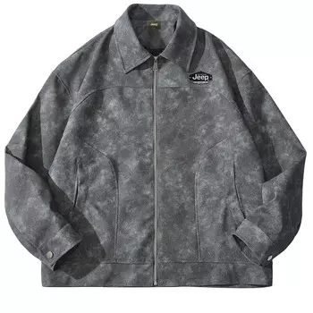 Кожаная куртка унисекс Jeep, серый