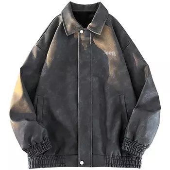 Кожаная куртка унисекс Jeep, зеленый