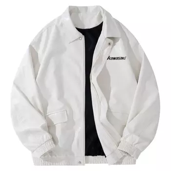 Кожаная куртка унисекс Kawasaki, черный