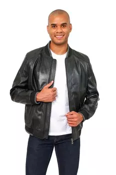 Кожаная куртка Vellapais Caen, черный