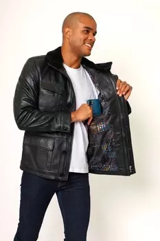 Кожаная куртка Vellapais Colmar, черный