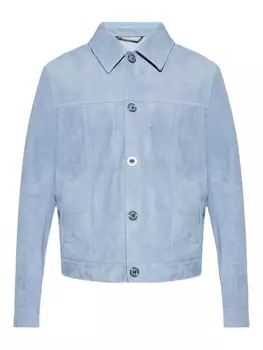 Кожаная куртка Versace, синий