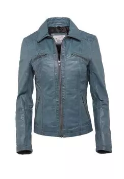 Кожаная куртка Vinca 7eleven, серый