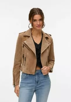Кожаная куртка VMROYCEALICE Vero Moda, кремовый