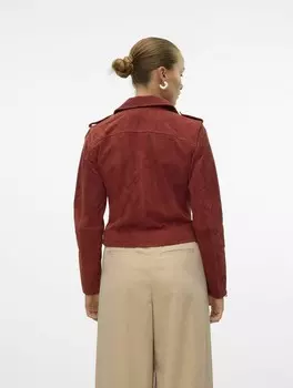 Кожаная куртка VMROYCEALICE Vero Moda, темно-красный