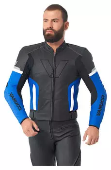 Кожаная куртка ВСЖ-2 Vanucci, черно-белый