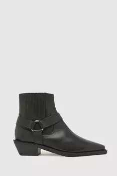 Кожаная куртка в стиле вестерн Azlan с металлическими элементами Schuh, черный