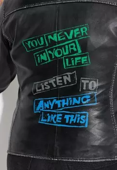 Кожаная куртка WITH MODERN Angel of Style, черный