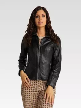 Кожаная куртка ворон Carlo Colucci, черный