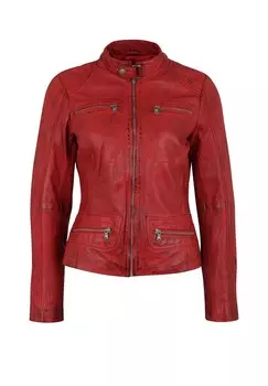 Кожаная куртка Yvonne на практичной молнии 7eleven, красный